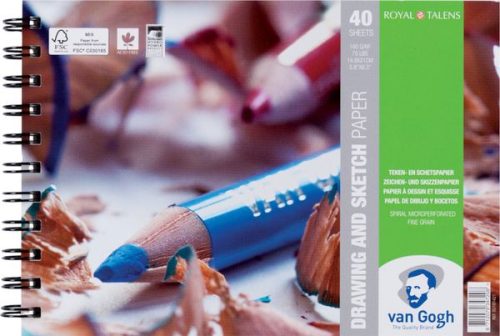 Van Gogh, VAN GOGH Skizzen Papier A5 93181421 FSC-MIX Zeichenpapier 40 Blatt