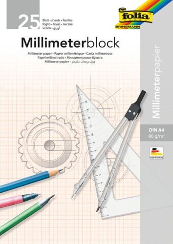 Folia, FOLIA Block A4 3.820025 weiss 80g 25 Blatt