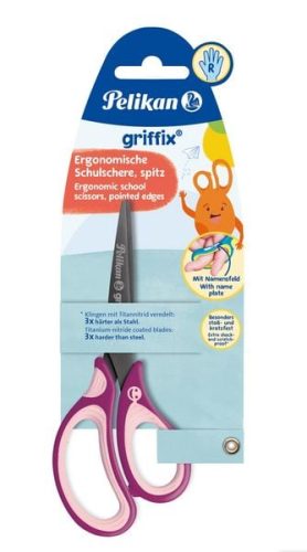 Pelikan, PELIKAN Schere spitz Griffix 819107 sweet berry, Rechtsh&auml;nder