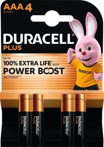 DURACELL, Duracell Plus Power Boost Micro (AAA)-Batterie Alkali-Mangan 1.5 V 4 St.