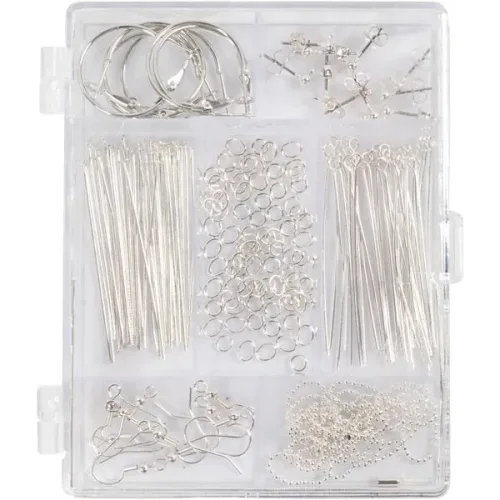 Creativ Company Starterset Schmuck, Versilbert, 1 Set