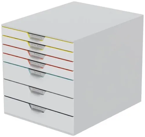 DURABLE, DURABLE Box VARICOLOR 7 762727 weiss/mehrfarbig 7 Schubladen