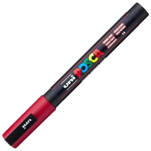 uni-ball, UNI-BALL Posca Marker 0.9-1.3mm PC-3M Dark red dunkelrot