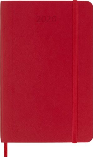 MOLESKINE, MOLESKINE Agenda Classic Pocket 2026 DSF212DC2Y26 1T/1S scharlachrot SC 9x14cm