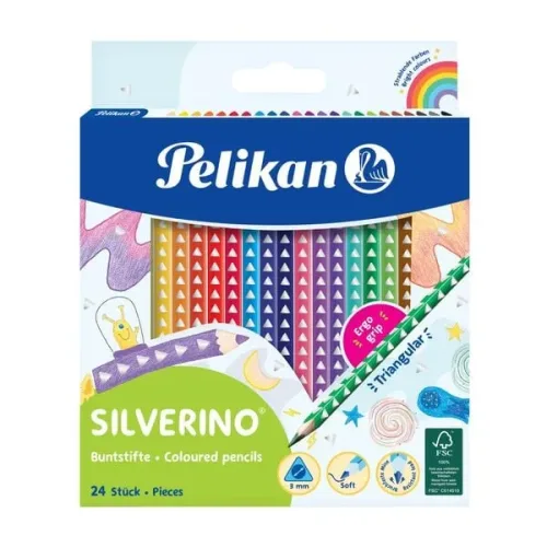 Pelikan, PELIKAN Buntstifte d&uuml;nn Silverino 700665 24 Farben