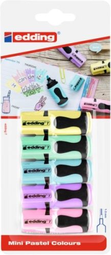 edding, EDDING Textmarker mini 7 1-3mm 4-7-51099-00 Pastell 5 St&uuml;ck