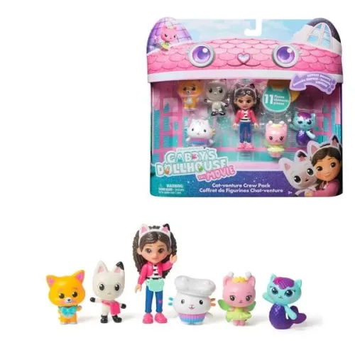 Gabby's Dollhouse, Gabby's Dollhouse - Cat-venture Crew Figurenset, Multicolor