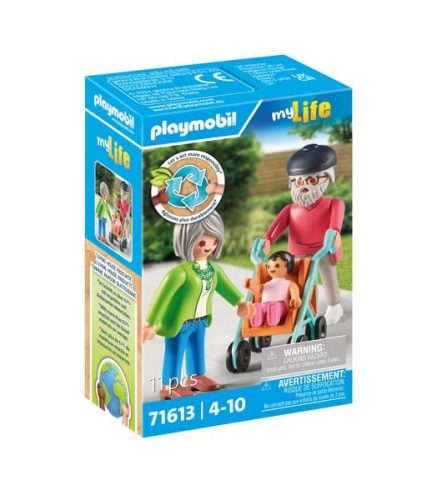 PLAYMOBIL, 71613 My Life Großeltern mit Baby, Konstruktionsspielzeug