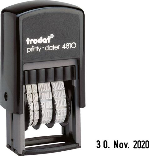 Trodat, Trodat Datumsstempel Printy 20 x 3,8 mm (B x H) Grau, Schwarz