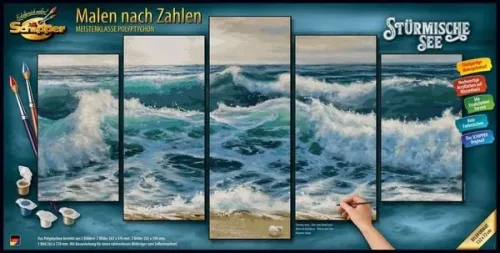 undefined, Schipper Malen nach Zahlen Stürmische See