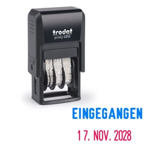 Trodat, Trodat Textstempel 4850L1 Blau, Rot 23 x 12 mm (B x H)