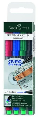 Faber-Castell, FABER-CASTELL OHP MULTIMARK M 152504 4-farbig ass. permanent