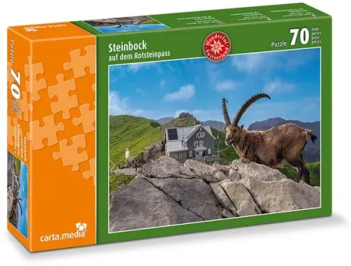 undefined, Carta.Media Puzzle Steinbock auf Rotsteinpass 70 Teile