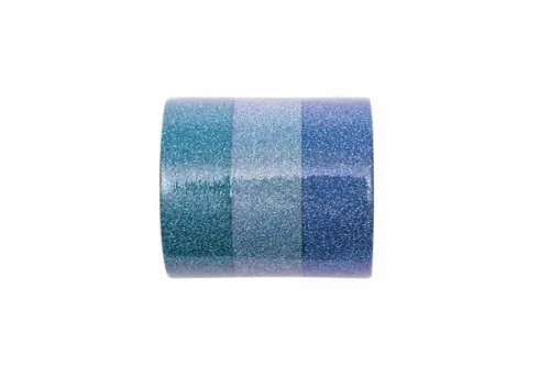 RICO-Design, Rico Washi Tape Set Glitter, blau Mix