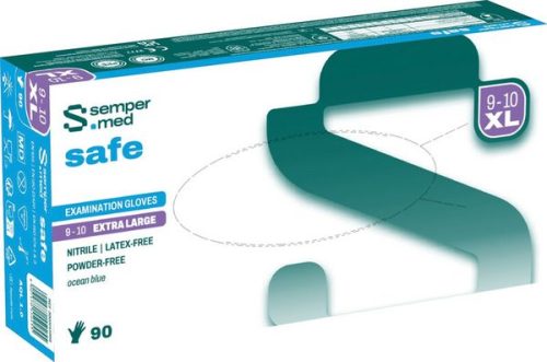 sempermed, sempermed Nitrilhandschuhe safe, Grösse XL, Handumfang 21-23cm (90 Stk)