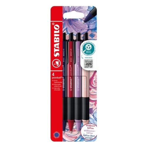 undefined, STABILO Kugelschreiber pointball 0.5mm 1508 assortiert, Wildflower 4 Stück