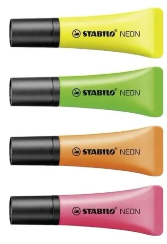 STABILO, STABILO Textmarker Neon 72/4-1-5 4 Farben ass.