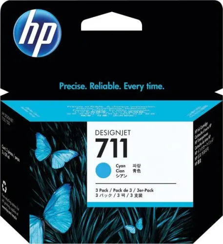 HP, HP Tintenpatrone 711 cyan CZ134A DesignJet T120/520 3x29ml