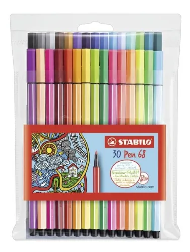 STABILO, STABILO Fasermaler Pen 68 1mm 6830-1 24+6 Neon Etui