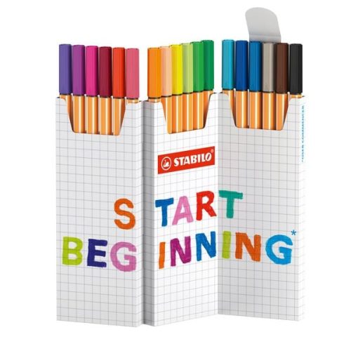 STABILO, STABILO Fineliner Point 88 0.4mm 8818/6 Zick Zack Etui 18 St&uuml;ck