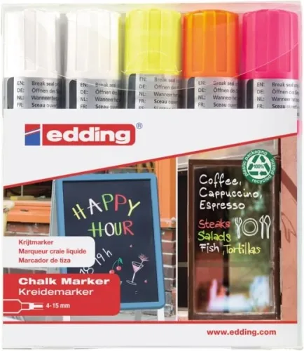 edding, EDDING Windowmarker 4090 4-15mm 4090-E5 5 Farben ass.