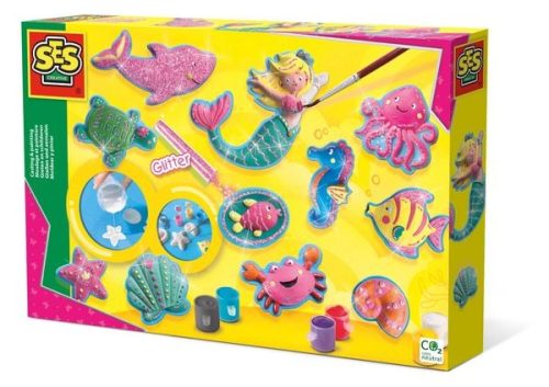 SES CREATIVE, SES Creative ® Gipsgießset Meerestiere - bunt