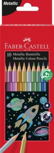 Faber-Castell, FABER-CASTELL Classic Colour Hexagonal 201583 metallic, 10er-Kartonetui