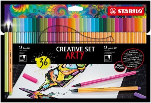Stabilo, Stabilo Fasermaler Pen 68 Arty, 8868/36-1-20-6, (36 Stück assortiert)