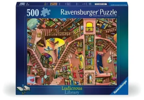 Erwachsenenpuzzle 500 Teile - Ludicrous Library