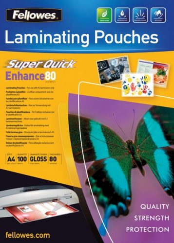 Fellowes, FELLOWES Laminiertasche A4 5440001 glanz, 80my 100 Stk