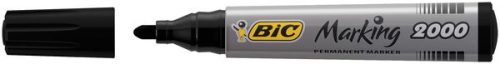 BIC, BIC Marking 2000 Rundspitze Permanentmarker Recycelt 51% Mittel Rundspitze 2 mm Schwarz 12 Stück