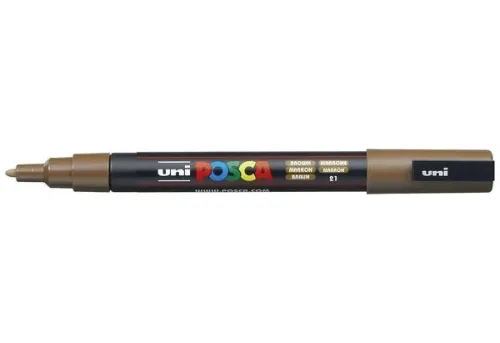 uni-ball, UNI-BALL Posca Marker 0,9-1,3mm PC-3M BROWN braun, Rundspitze