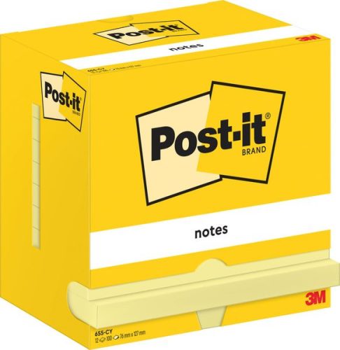 Post-it, POST-IT Block 76x127mm 655 CY Gelb 12x100 Blatt