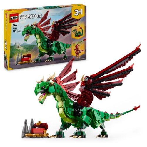 LEGO, 31161 Creator 3-in-1 Grüner Drache, Konstruktionsspielzeug