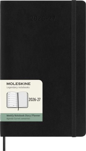 undefined, MOLESKINE Wochen-Notizkalender 26/27 DSB18WN3Y27 18M liniert SC schwarz 13x21cm