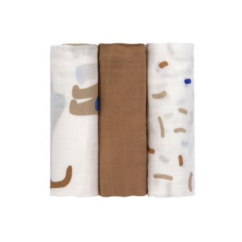 LÄSSIG, 3er-Pack Mullwindeln 80x80 cm