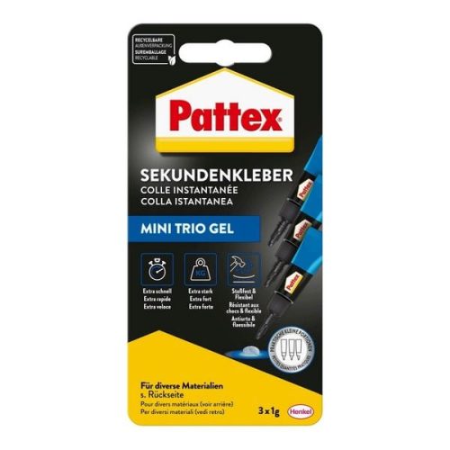 Pattex, Pattex Sekunden-Kleber Ultra Gel Mini 3 Stück