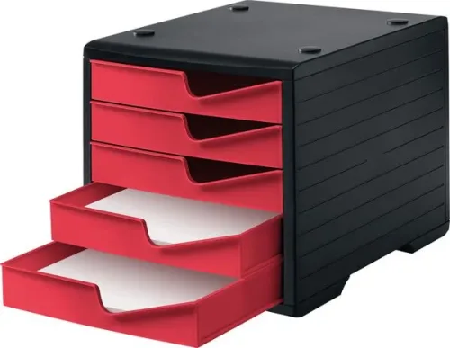 Styro, STYRO styroswingbox mit 5 Schubl. 275-8430.2292 cranberry/Geh&auml;use schwarz