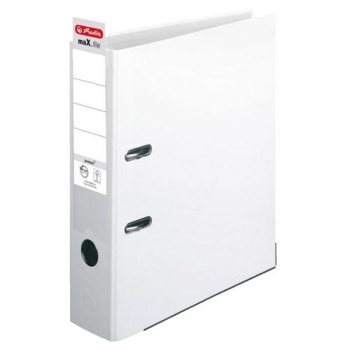 herlitz, herlitz maX.file Ordner DIN A4 80 mm Weiß 2 Ringe Pappkarton, PP (Polypropylen) Texturiert Hochformat