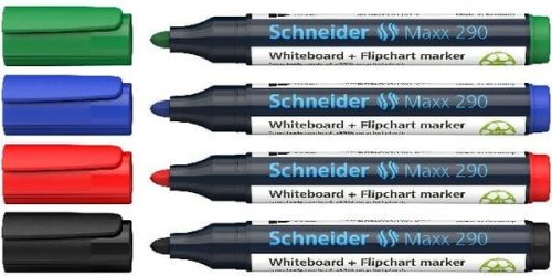 Schneider, Schneider Whiteboard-Marker Maxx 290 Mehrfarbig 1-3 mm 4 Stück