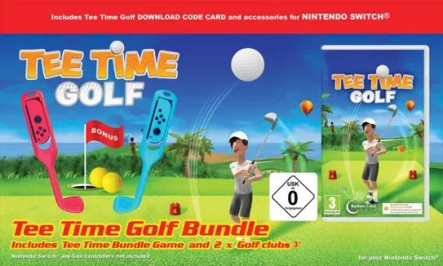 undefined, Spielesoftware "Tee Time Golf (Code in a Box) Bundle inkl. 2 Golfschlägern" Nintendo Switch Code in the Box