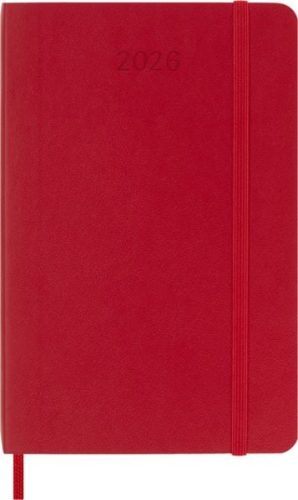 MOLESKINE, MOLESKINE Agenda Classic Pocket 2026 DSF212WN2Y26 1W/1S scharlachrot SC 9x14cm