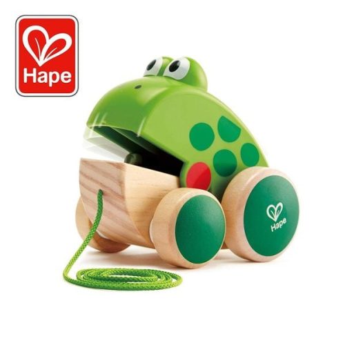 Hape, Nachziehspielzeug Frosch Fridolin