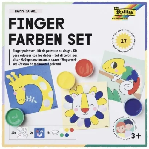 Folia, FOLIA Fingerfarben Happy Safari 48210 5 Farben
