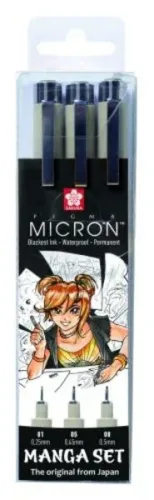 Sakura, SAKURA Manga Pigma Micron Set POXSDKMAN3 3 St&uuml;ck