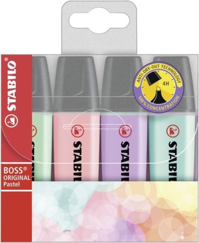 STABILO, STABILO Textmarker BOSS Pastell 70/4-2 4er Etui