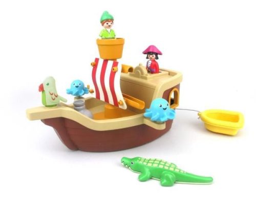 Playmobil, PLAYMOBIL 71769 Junior & Disney: Peter Pans Piratenschiff mit Wasserspritzspaß, Konstruktionsspielzeug