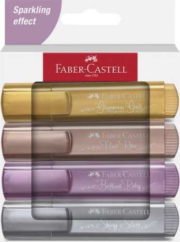 Faber-Castell, FABER-CASTELL Textmarker TL 46 254674 Metallic 4 St&uuml;ck