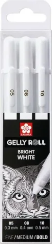 Sakura, SAKURA Gelly Roll 0.3/0.4/0.5mm POXPGBWH3C White 3 St&uuml;ck