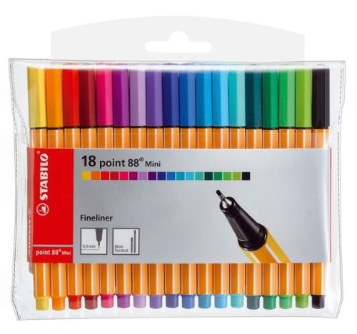 STABILO, STABILO Point 88 Mini 0,4mm 688/18-1 18 Farben, Etui